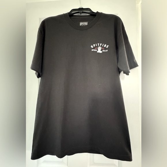 Men’s Black Spitfire Graphic T-Shirt SZ Large - Picture 1 of 6